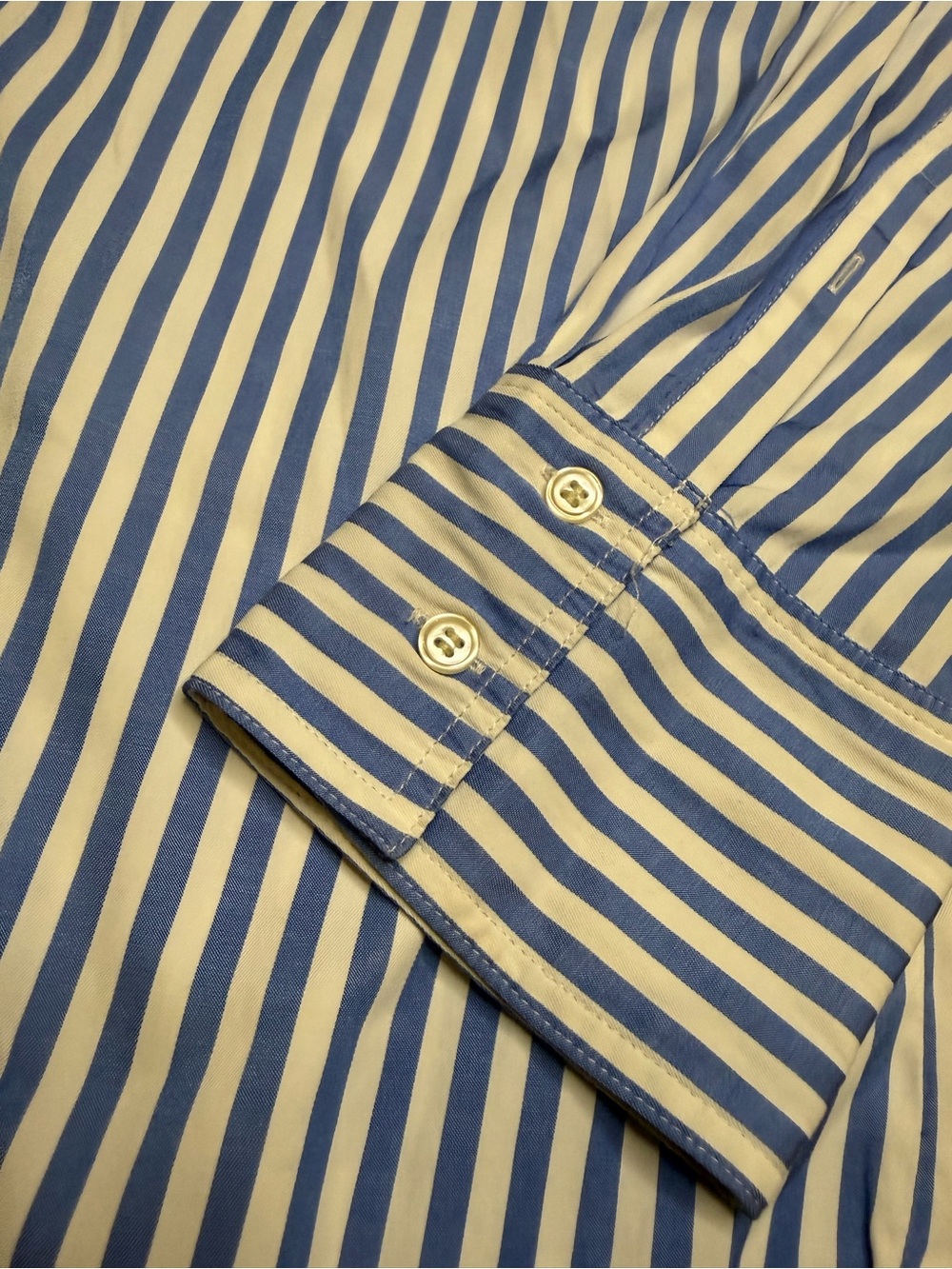 Zara Light Blue and White Vertical Stripe Dress Shirt - Picture 5 of 6
